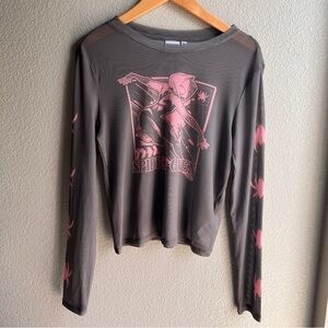 Spiderman Gray and Pink Long Sleeve Tee